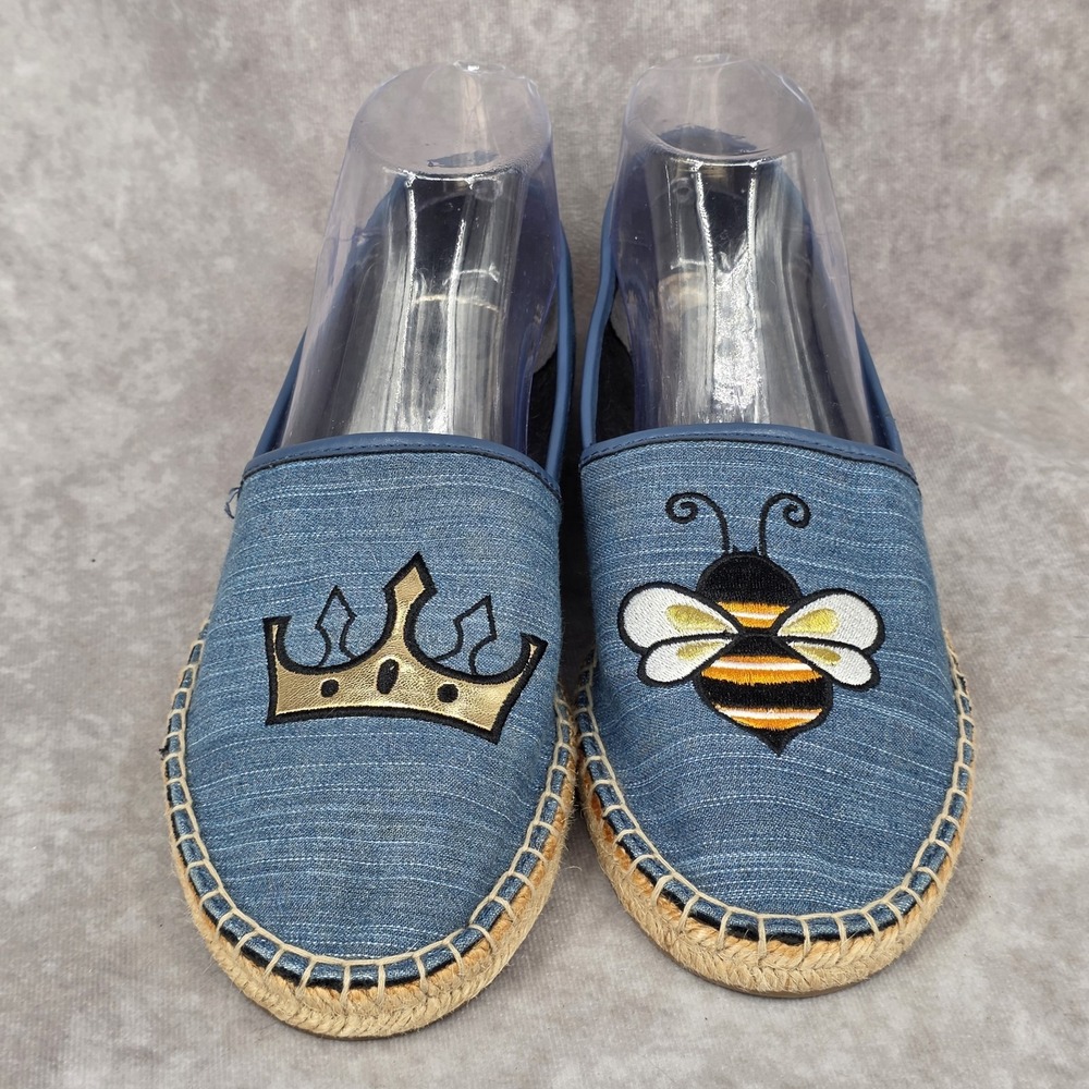 Sam Edelman Circus Queen Bee Slip On Shoes Denim Blue Womens Size 8 M
